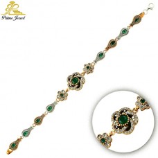 Gümüş Otantik Taşlı Biezik /Bileklik